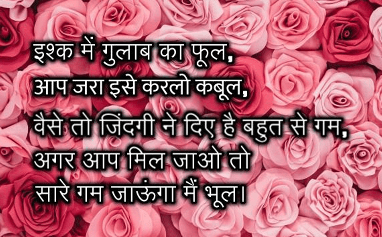 इश्क में गुलाब का फूल love shayri for girlfriend, true love shayri in hindi