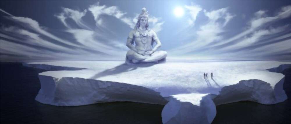 lord shiva in meditation on himalaya hellozindgi