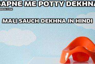 Sapne Me Potty Dekhna Mal Sauch Dekhna In Hindi