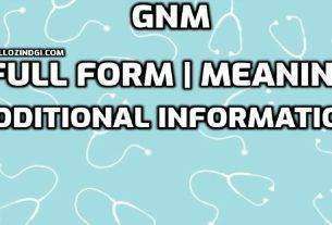 Full-Form of GNM Nursing ANM GNM Full Form in Hindi