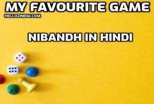 My Favourite Game Par Nibandh In Hindi My Favourite Game Short Essay